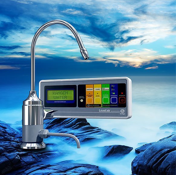 Leveluk SD501U faucet and panel against an open sky